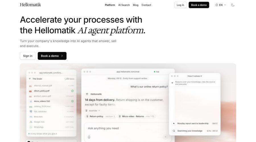 Hellomatik website